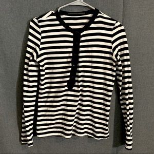 Stripe Long Sleeve Cotton Tee